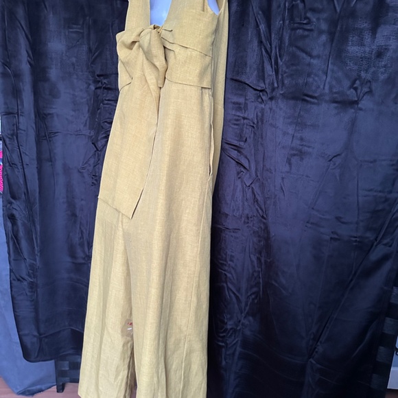 Titivate, Mustard colored dressy lined romper, size M - Picture 9 of 9